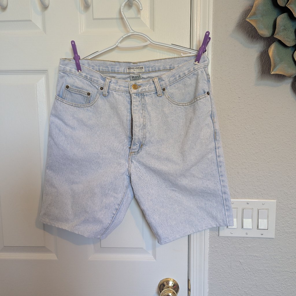 80s Guess Georges Marciano Denim Shorts | 10/12 | 9" Inseam | Evc Green Label